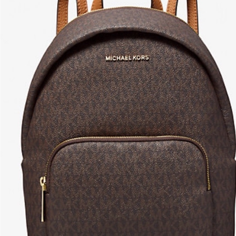 Michael Kors Dark Brown Monogram Backpack